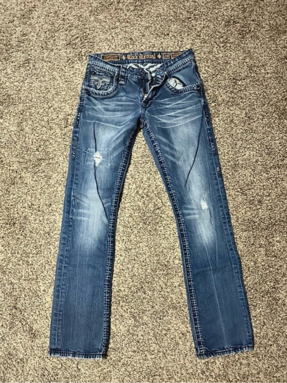 Rock Revival Women's Blue Straight Leg Jeans